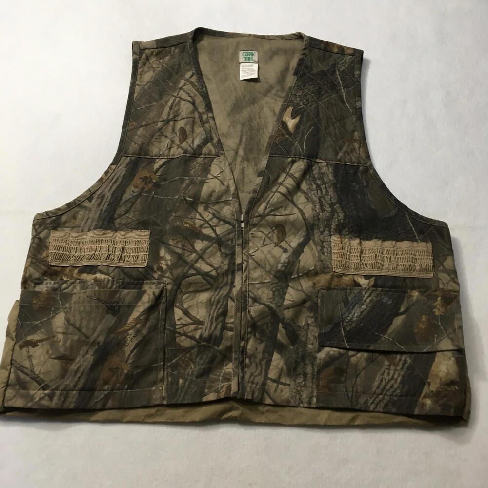 Vintage Ozark Trail Small Game Camo Bird Realtree Hunting Vest Size XL